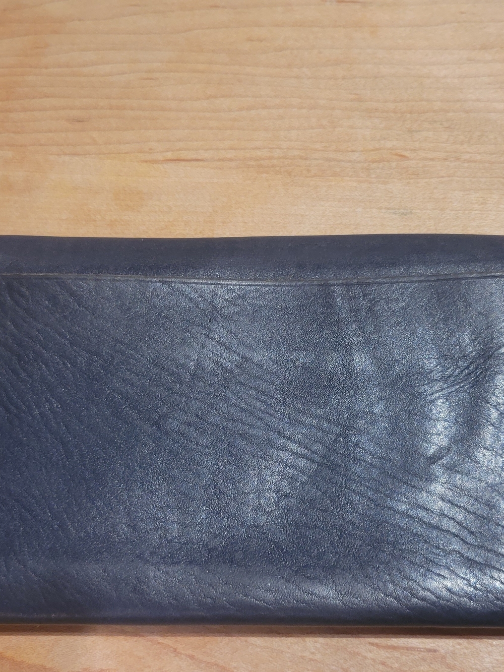 Yves Saint Laurent (YSL) Embossed Leather Wallet in Dark Navy - Picture 9 of 14